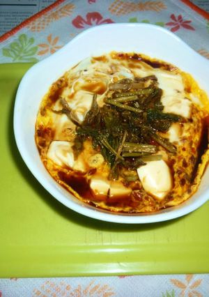 レンチンで温奴＋大根葉卵とじのタパス-レシピのメイン写真