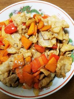 豚バラとパプリカのしょうが醤油炒め-レシピのメイン写真