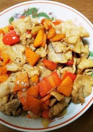 豚バラとパプリカのしょうが醤油炒め-レシピのメイン写真