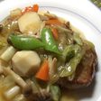 ポークソテーの野菜あんかけ