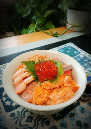 鮭の親子丼-レシピのメイン写真