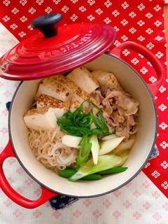 焼き豆腐と豚肉のすき煮-レシピのメイン写真