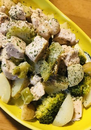 鶏むね肉とブロッコリー＆馬鈴薯のチーズ煮-レシピのメイン写真