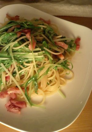 水菜のクレイジーソルトパスタ-レシピのメイン写真