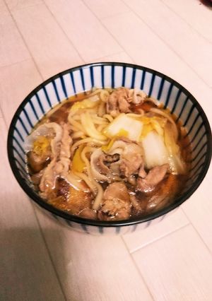超簡単❗️かさまし肉うどん❗️-レシピのメイン写真