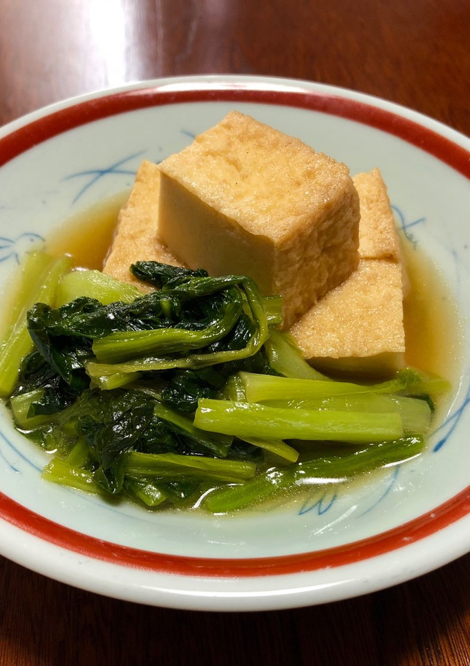 油揚げ(厚揚げ)と小松菜の煮物＊副菜-レシピのメイン写真