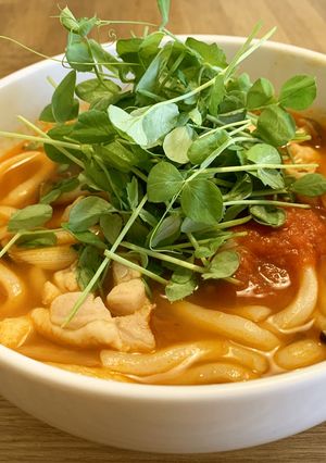 トマト肉うどん-レシピのメイン写真