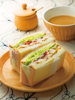 照り焼きチキン食パン-レシピのメイン写真