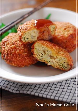 鶏ミンチと豆腐の大葉メンチカツ-レシピのメイン写真