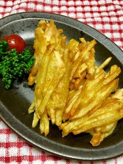 香ばしい★鶏ささ身とじゃが芋のかき揚げ天-レシピのメイン写真