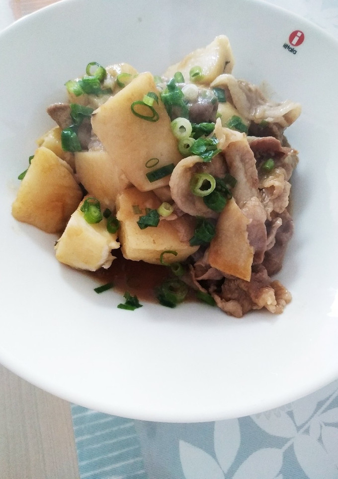 簡単に♪豚こま肉と長芋の煮物-レシピのメイン写真