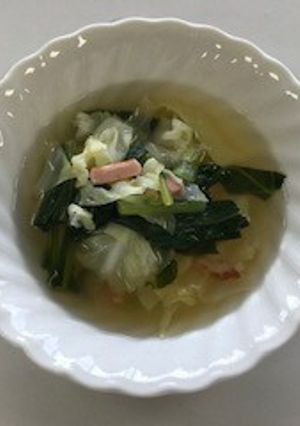 小松菜とキャベツのスープ-レシピのメイン写真