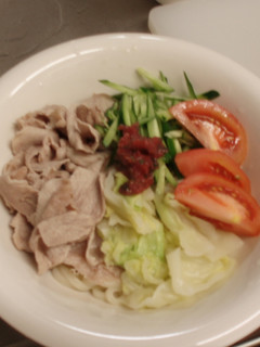 さっぱり冷しゃぶうどん~梅風味~-レシピのメイン写真