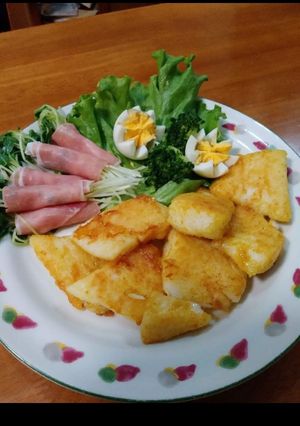 オクラの新芽の生ハム巻き-レシピのメイン写真