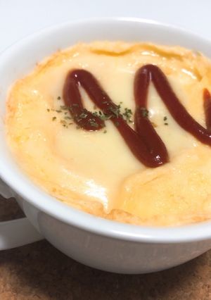 レンジで マグカップチーズオムライス-レシピのメイン写真