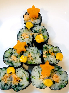 クリスマスツリー海苔巻き【離乳食手掴み】-レシピのメイン写真
