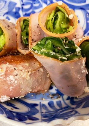 お弁当に!外側キャベツのベーコン巻き*-レシピのメイン写真