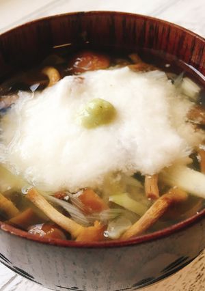 白だしで簡単！長芋となめこのとろろ汁-レシピのメイン写真