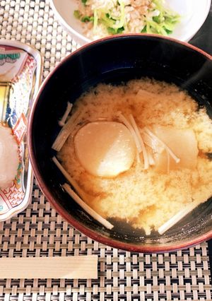 簡単^ - ^えのきとお麩のお味噌汁-レシピのメイン写真