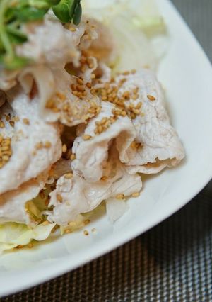 豚しゃぶサラダ 棒々鶏風ソース-レシピのメイン写真