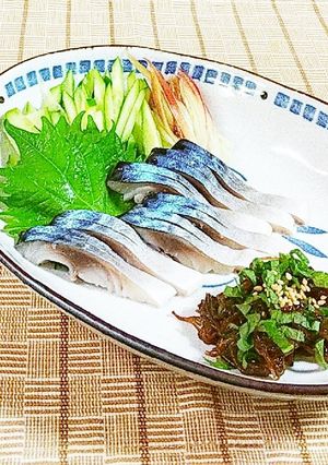 しめ鯖に、もずく&大葉♪-レシピのメイン写真