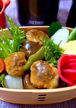れんこん入りシャキシャキッ黒酢肉団子♪♪-レシピのメイン写真