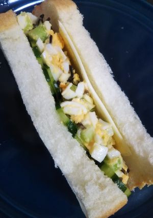 塩昆布たまごサラダサンド-レシピのメイン写真
