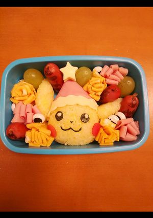 ポケモン　ピカチュウサンタ　キャラ弁-レシピのメイン写真