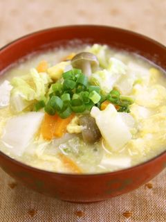 白菜の豆乳かき玉汁-レシピのメイン写真