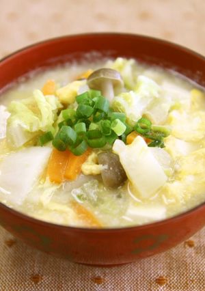 白菜の豆乳かき玉汁-レシピのメイン写真