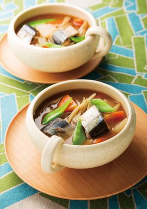 サンマと根菜みそ汁-レシピのメイン写真