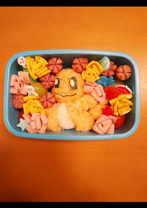 ポケモン　ヒトカゲ　キャラ弁-レシピのメイン写真