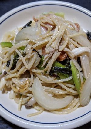 レッドロメインレタスパスタマヨネーズ風味-レシピのメイン写真
