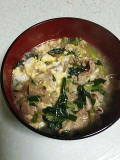 牛肉と野菜のたまごとじ丼-レシピのメイン写真