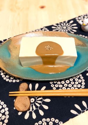 簡単♪お豆腐の練りごま醤油かけ-レシピのメイン写真