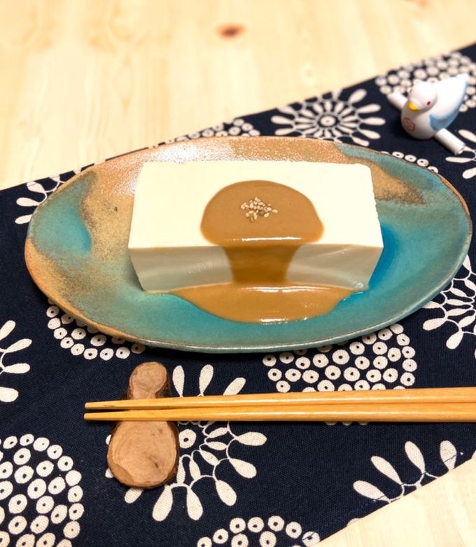 簡単♪お豆腐の練りごま醤油かけ-レシピのメイン写真