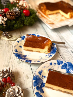 林檎のシナモン煮入り☆バスクチーズケーキ-レシピのメイン写真