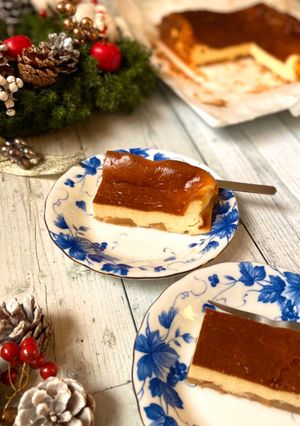 林檎のシナモン煮入り☆バスクチーズケーキ-レシピのメイン写真