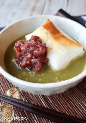 抹茶あま酒餅ぜんざい-レシピのメイン写真