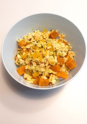 【離乳食】カボチャとパプリカのチャンプル-レシピのメイン写真