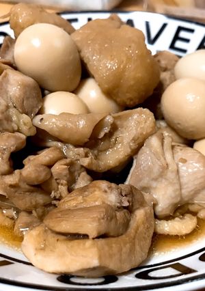 簡単な鶏もも肉とうずらの卵の甘酢煮-レシピのメイン写真