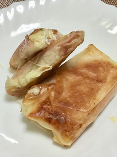 酒粕とハム&チーズの春巻きの皮包み焼き-レシピのメイン写真