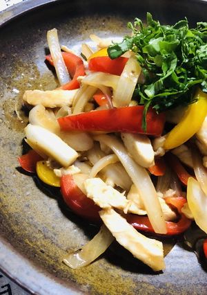 鶏胸肉とパプリカの中華炒め♡豆豉醬-レシピのメイン写真