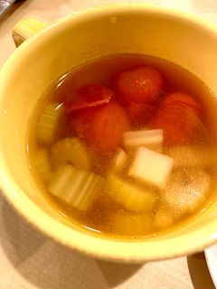 時短*セロリとミニトマトのコンソメスープ-レシピのメイン写真