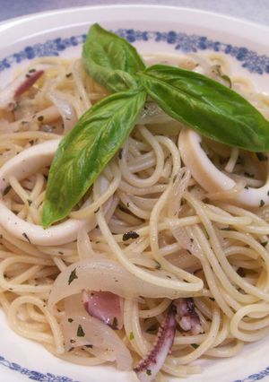 イカとバジリコのスパゲッティ-レシピのメイン写真
