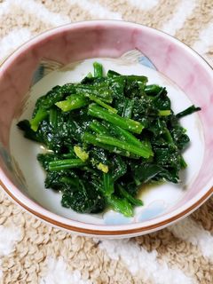 超簡単!レンチンだけほうれん草のごま和え-レシピのメイン写真
