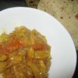 キャベツとトマトのカレー