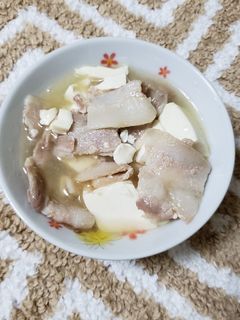 超簡単!レンチンだけ塩ダレ肉豆腐-レシピのメイン写真