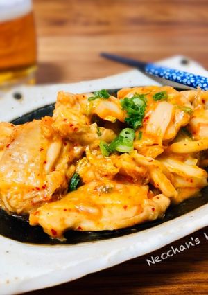 レンジで時短！甘辛チキンのキムチーズ♡-レシピのメイン写真