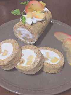 スクエア型で!紅茶とりんごのロールケーキ-レシピのメイン写真